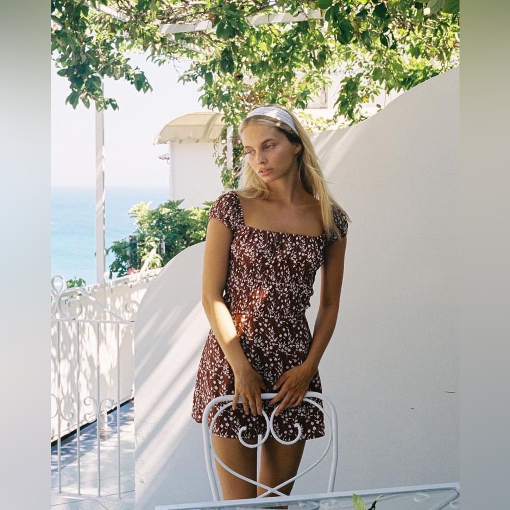 NWOT With Jéan Marseille Dress in brown rust XS